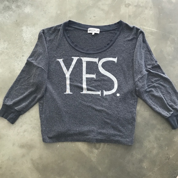 WILDFOX Yes Sweatshirt Top Comfy Lounge Sport Active Positivity Optimism Winner - Picture 1 of 1